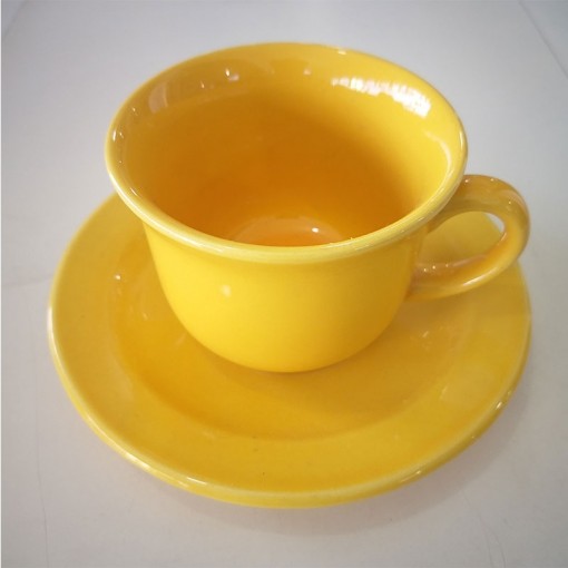 Xícara de Chá 200ml com Pires Floreal Yellow, Oxford.